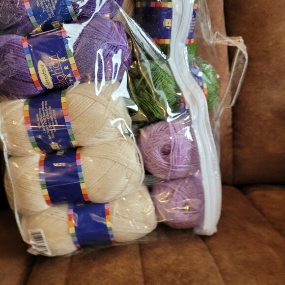 Herrschners Violet Ripple Afghan Crochet Kit - Picture 3 of 3